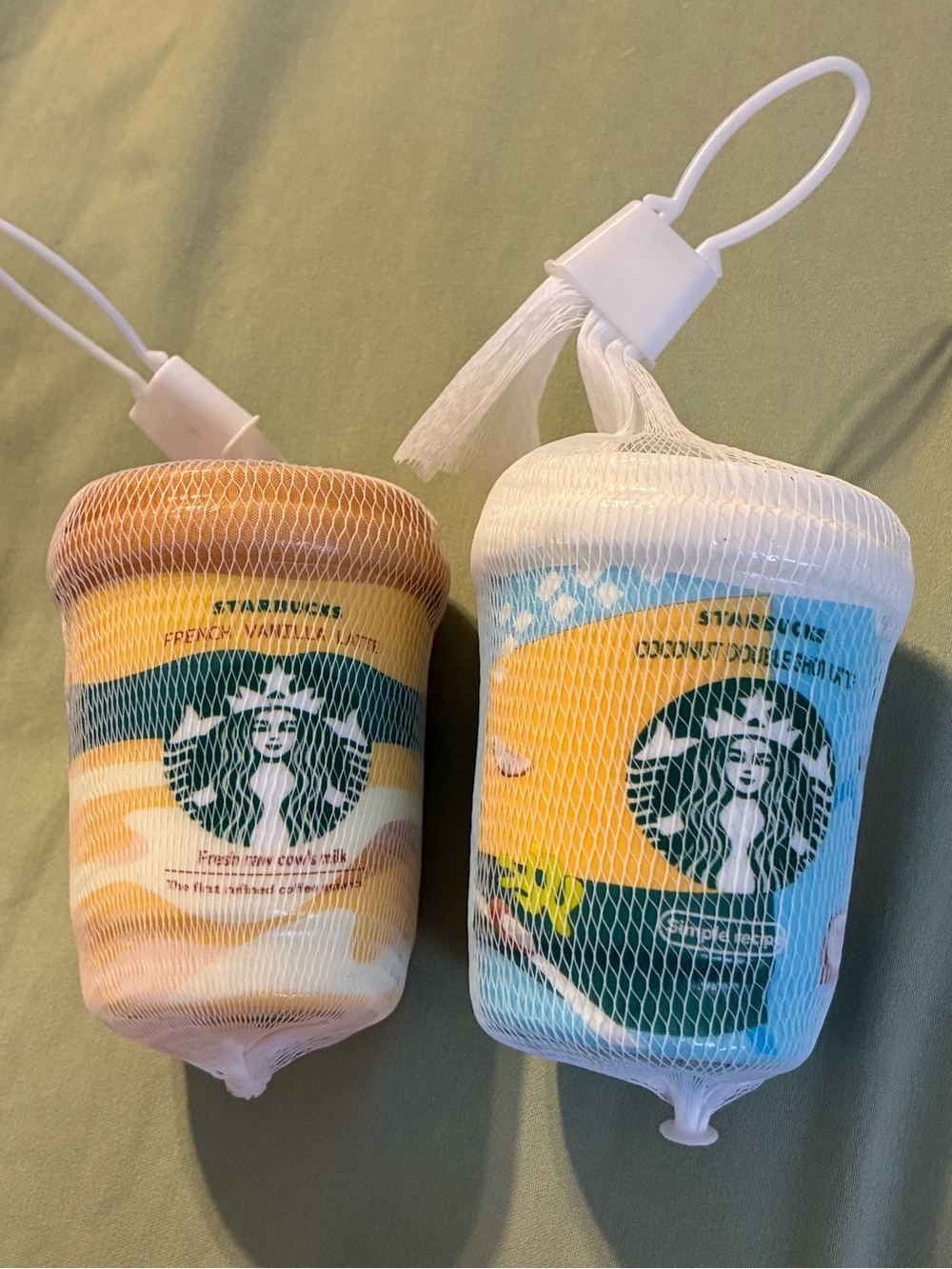 Starbucks Yellow & Blue Mini Squishy Cup Duo Toys